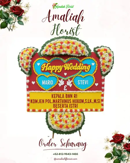 Papan Bunga Pernikahan Celala
